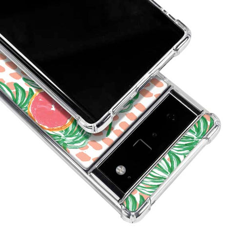 Bouffants and Broken Hearts Graphic Grapefruit Google Pixel 6 Clear Case
